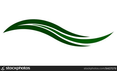 Swoosh nature green leaf, logo water abstract swoosh technology office