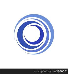 Swoosh resemble circle shape, flat design logo design element