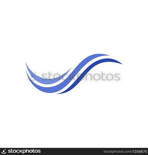 Swoosh resemble wave, logo design concept