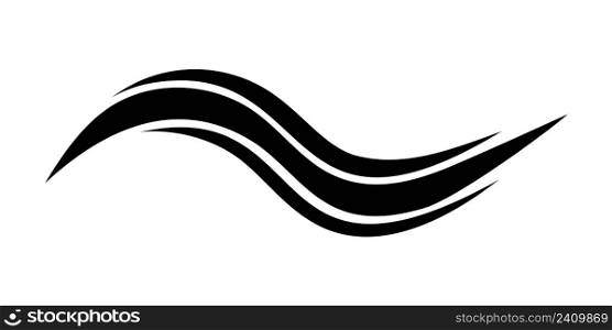 Swoosh sea wave logo template for tourism water icon designed