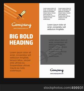 Sword Business Company Poster Template. with place for text and images. vector background