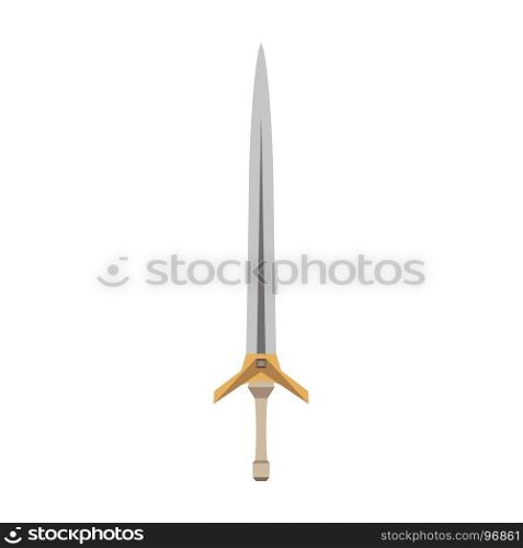 Sword fantasy vector medieval weapon battle blade dagger steel illustration isolated knight game war