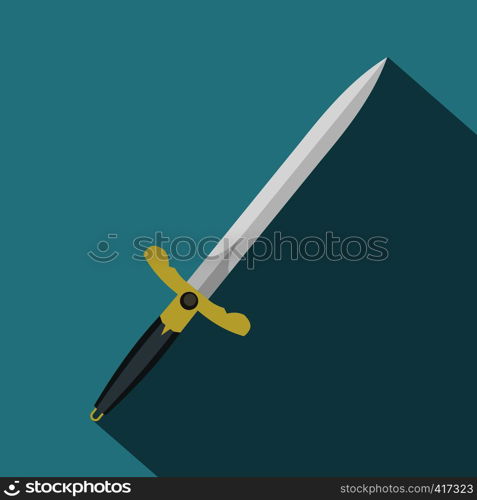 Sword icon. Flat illustration of sword vector icon for web. Sword icon, flat style