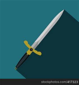 Sword icon. Flat illustration of sword vector icon for web. Sword icon, flat style