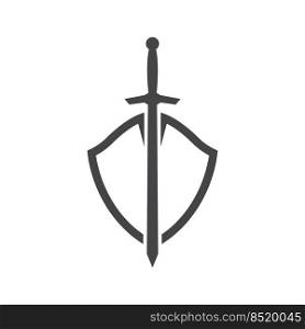 Sword icon illustration logo vector flat design