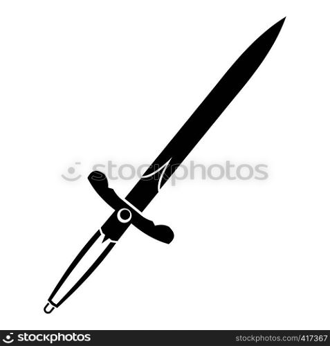 Sword icon. Simple illustration of sword vector icon for web. Sword icon, simple style