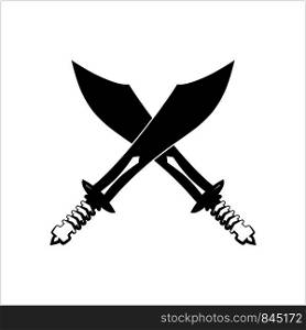 Sword Icon, Sword Vector Art Illustration