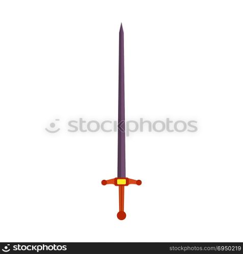 Sword icon vector illustration medieval weapon symbol isolated war battle design. Knight old antique military blade warrior dagger