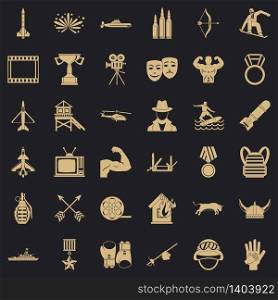 Sword icons set. Simple style of 36 sword vector icons for web for any design. Sword icons set, simple style
