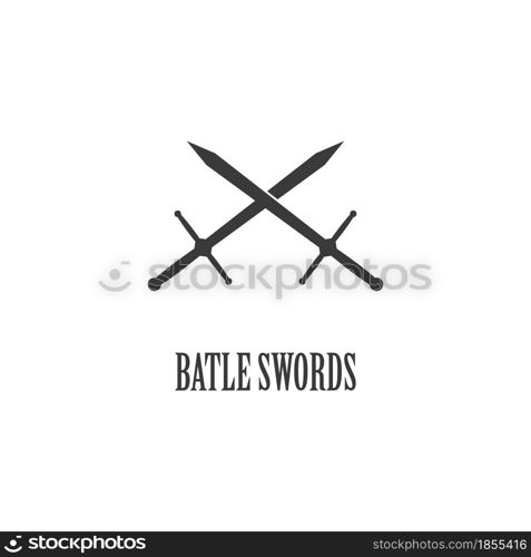 Sword illustration logo vector flat design
