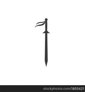 Sword illustration logo vector flat design