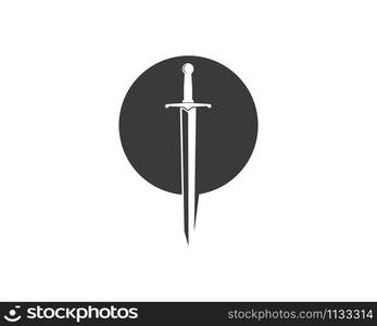 sword logo icon vector illustration design template