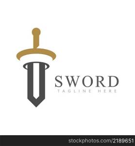 Sword Logo icon with T letter initial logotype vector