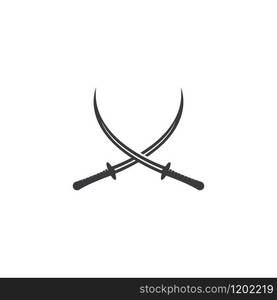 Sword logo vector flat design