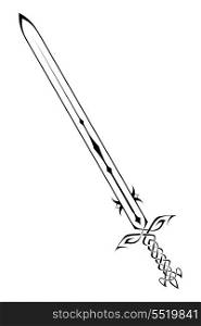 Sword on a white background