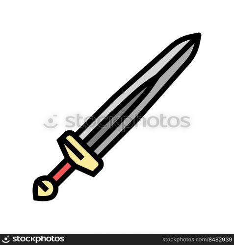 sword viking color icon vector. sword viking sign. isolated symbol illustration. sword viking color icon vector illustration