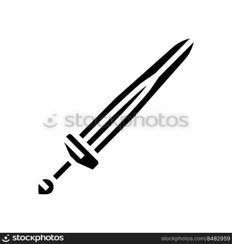 sword viking glyph icon vector. sword viking sign. isolated symbol illustration. sword viking glyph icon vector illustration