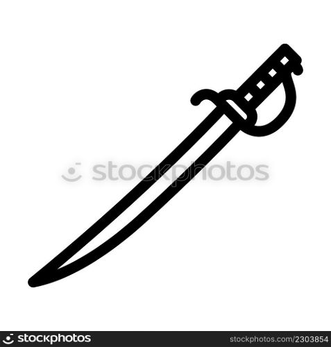 sword weapon line icon vector. sword weapon sign. isolated contour symbol black illustration. sword weapon line icon vector illustration