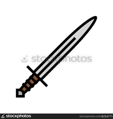 sword weapon war color icon vector. sword weapon war sign. isolated symbol illustration. sword weapon war color icon vector illustration