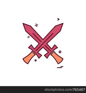 Swords icon design vector