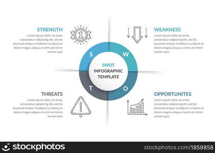 SWOT analysis, circle diagram, infographic template, vector eps10 ...