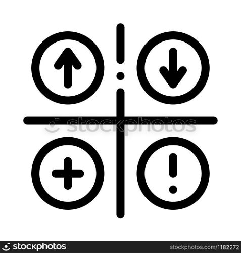 Swot Analysis Icon Vector. Outline Swot Analysis Sign. Isolated Contour Symbol Illustration. Swot Analysis Icon Vector Outline Illustration