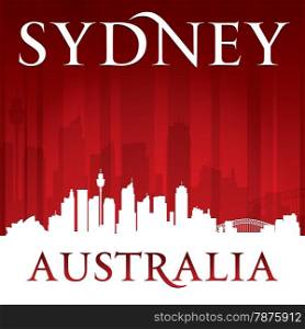 Sydney Australia city skyline silhouette. Vector illustration