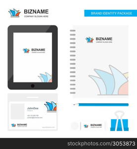 Sydney Business Logo, Tab App, Diary PVC Employee Card and USB Brand Stationary Package Design Vector Template