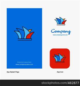 Sydney Company Logo App Icon and Splash Page Design. Creative Business App Design Elements