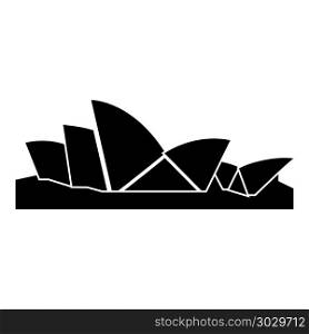 Sydney Opera House icon black color vector illustration flat style simple image