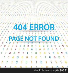 Symbol 404 error page not found .. Symbol 404 error page not found on a digital background. Vector illustration.