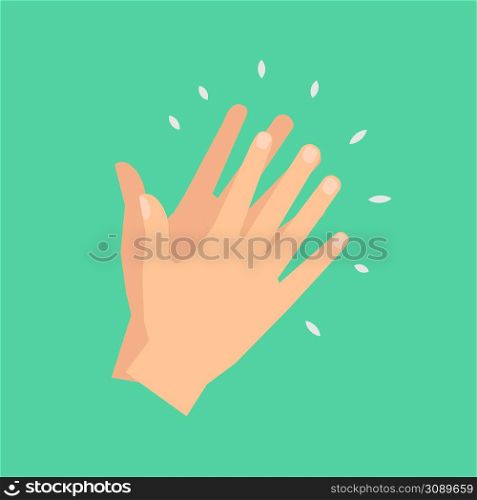 Symbol about Congratulation or Agreement Deal Business Concept. Vector Flat Applause icon.. Symbol about Congratulation or Agreement Deal Business Concept.