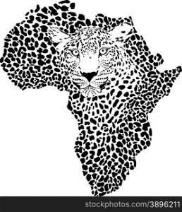 Symbol Africa in leopard camouflage