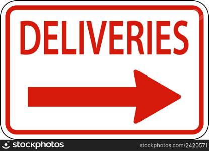 Symbol Deliveries Right Arrow Sign On White Background