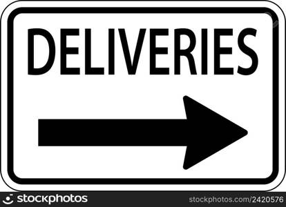 Symbol Deliveries Right Arrow Sign On White Background