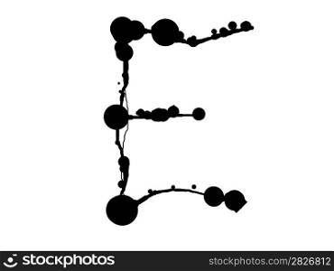 symbol E - Hand drawn vector abc