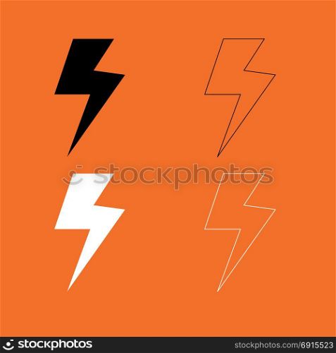 Symbol electricity set icon .