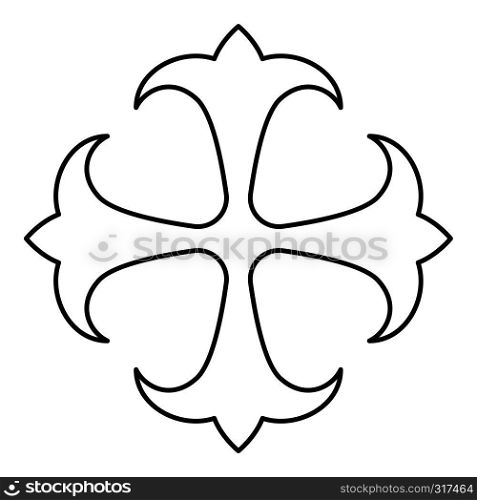 Symbol field lily kreen strong Cross monogram dokonstantinovsky Symbol of the Apostle anchor Hope sign Religious cross icon black color outline vector illustration flat style simple image. Symbol field lily kreen strong Cross monogram dokonstantinovsky Symbol of the Apostle anchor Hope sign Religious cross icon black color outline vector illustration flat style image