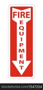 Symbol Fire Equipment Sign on white background,Vector illustration