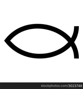 Symbol fish icon black color