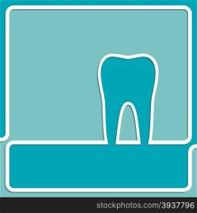 Symbol for dental clinic. Logo, emblem dentist. Vector with tooth outline