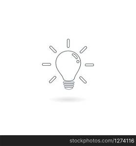 Symbol for solving problems or issues. Light bulb and ideas icon.