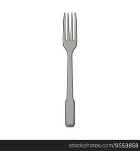 symbol fork cartoon. silver tableware, eat black, table cooking symbol fork sign. isolated symbol vector illustration. symbol fork cartoon vector illustration