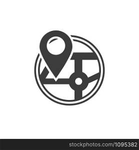 symbol map vector icon on white background, vector. symbol map vector icon on white background