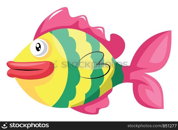 Symbol of a fish in a Chinese culture vector illustration on white background