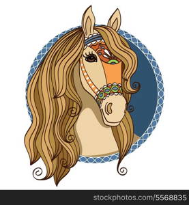 Symbol of a horse head vector illustration