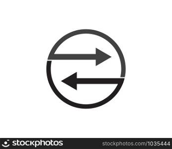 symbol of bidirectional arrows data transfer vector