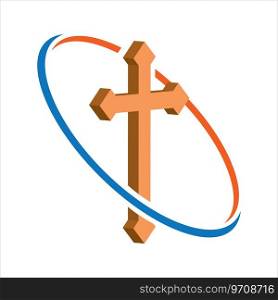 symbol of Christian cross,vector icon  illustration design 