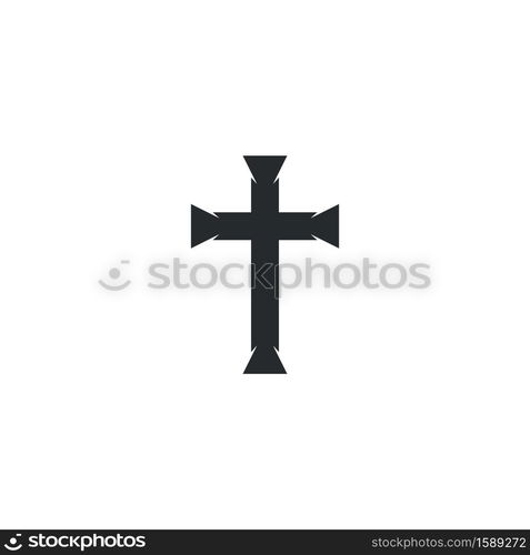 symbol of Christian cross,vector icon logo illustration design