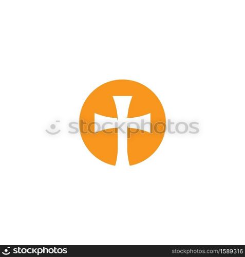 symbol of Christian cross,vector icon logo illustration design